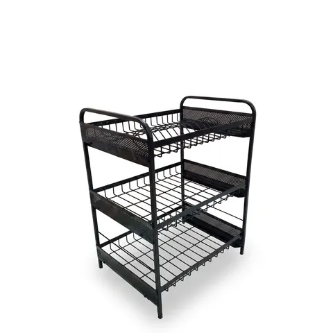 3 Layer Iron Drain Dish Rack image 2