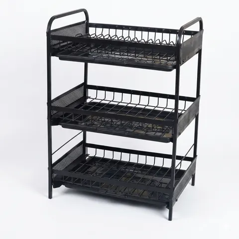 3 Layer Iron Drain Dish Rack image 3