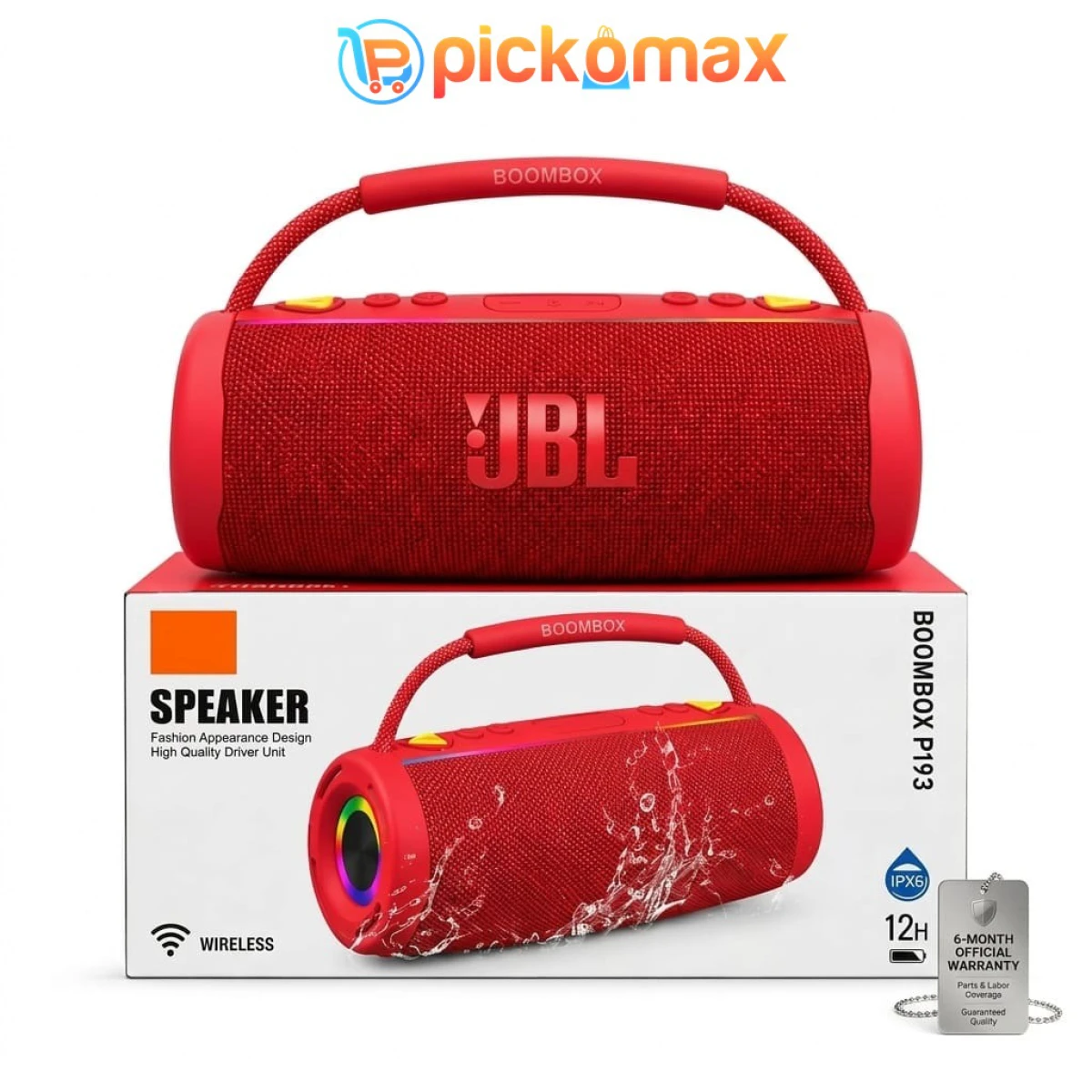JBL Boombox P193 Portable Bluetooth Speaker